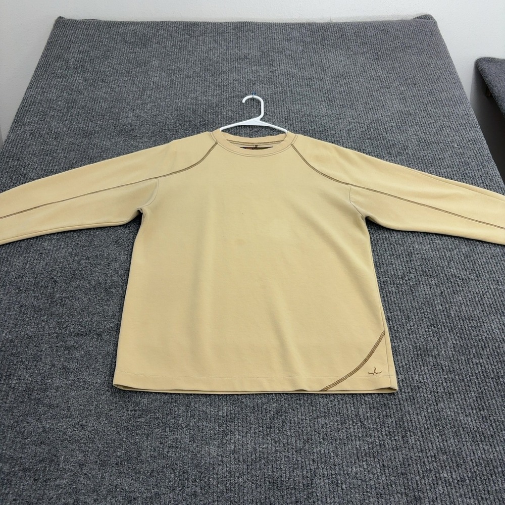 Prana Sweatshirt Mens M Tan Pullover Contrast Stitch Gorpcore Outdoor Style